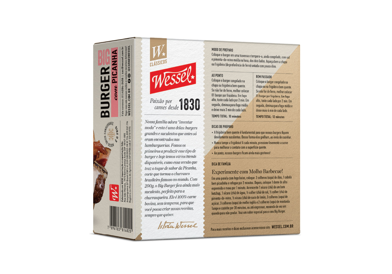 Hamburgada Picanha 200g (12 burgers)